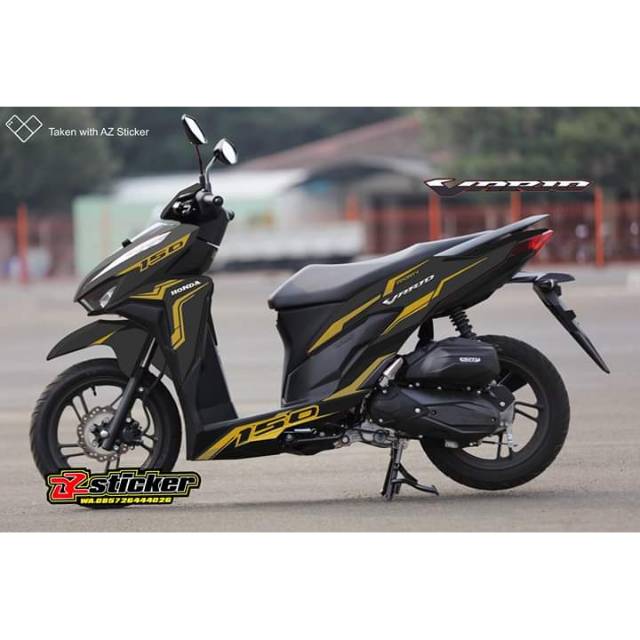 25+ Inspirasi Keren Cutting Stiker Vario 125 Hitam Biru Tahun 2012