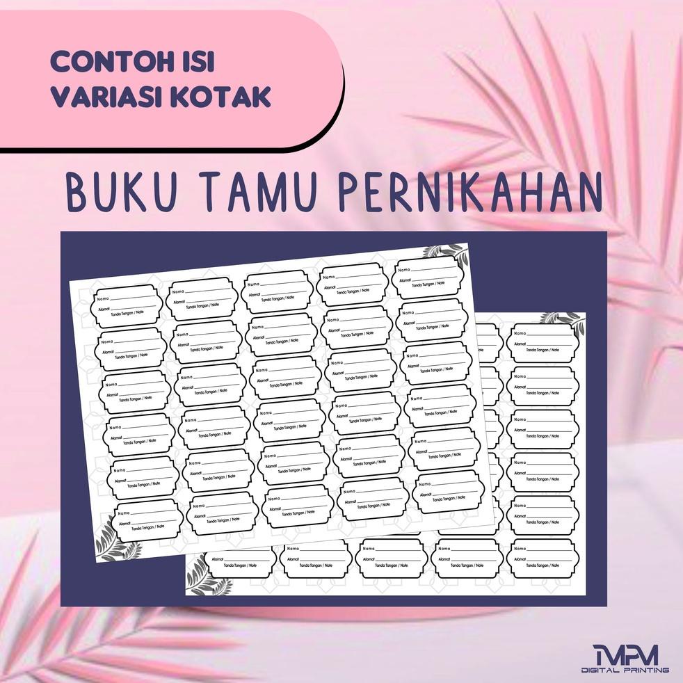 

[FaM ㊙] BUKU TAMU PERNIKAHAN CUSTOM250NAMA ||Sudah diskon