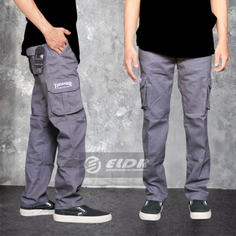 Celana Pria Cargo Panjang Thrasher 28 sd 34 Catton Twill Celana Outdoor Hiking-4