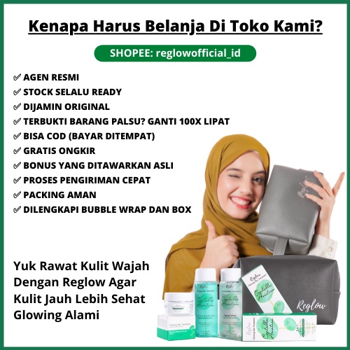 Skin Care Reglow dr Shindy Putri 1 Paket BPOM Perawatan Wajah Glowing Penghilang Flek Hitam Milia Komedo Skincare Untuk Kulit Berminyak Berjerawat Bruntusan Red Glow Official Store-8