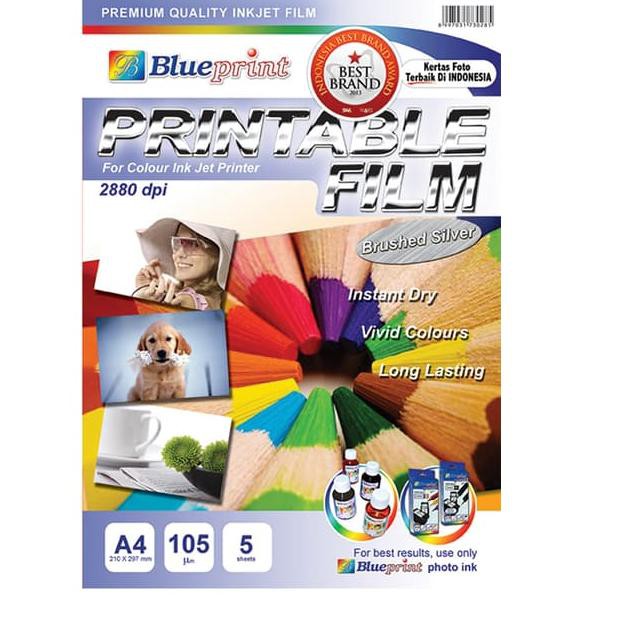 

Blueprint Brushed Silver Printable Film A4