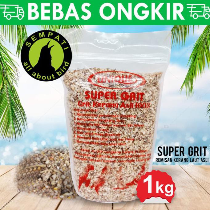 Favorit] Super Grit 1 Kg Asinan Remisan Grit Kerang Pakan Lovebird Merpati Grtr