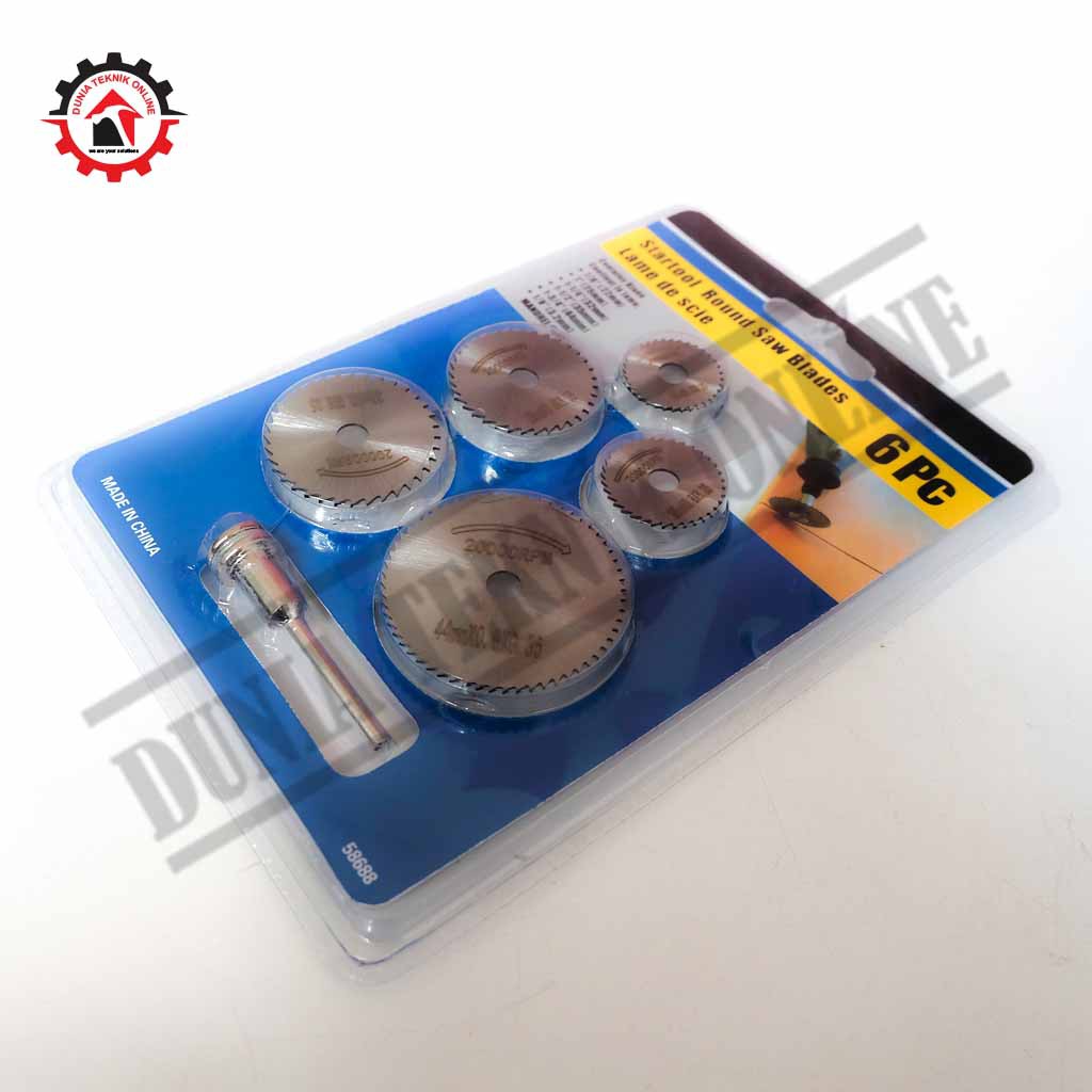 Mata Gerinda Gergaji Potong Kayu Akrilik Grinder 6Pcs HSS Mini Pisau