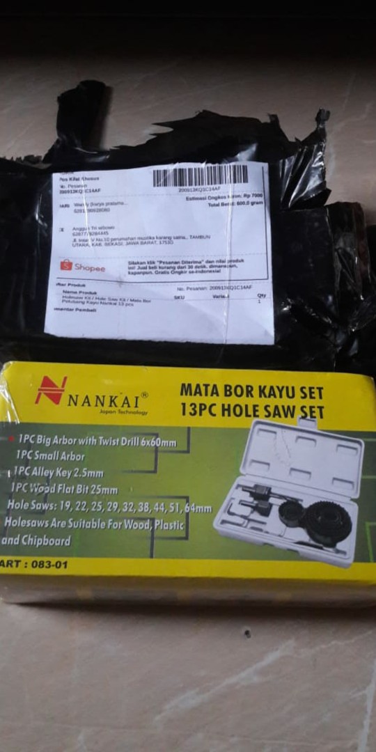 Holesaw Kit / Hole Saw Kit / Mata Bor Pelubang Kayu Nankai 13 Pcs