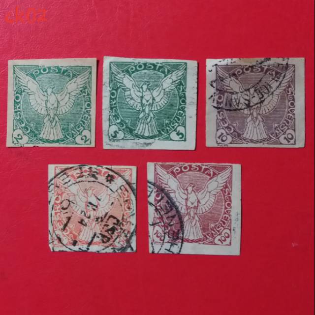 Ck02 .Prangko Kuno Ceskolowakia thn 1919-1920 5v - used