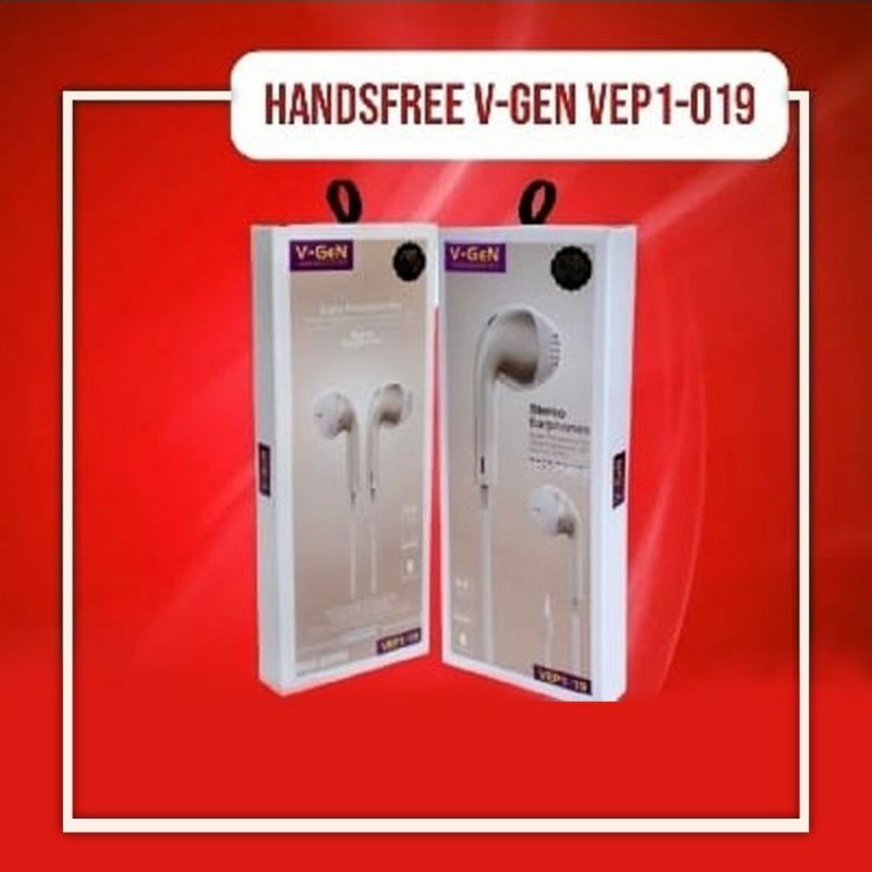 HEADSET V-GEN VEP 1-019 FULL BASS STEREO - headset hedset handsfree