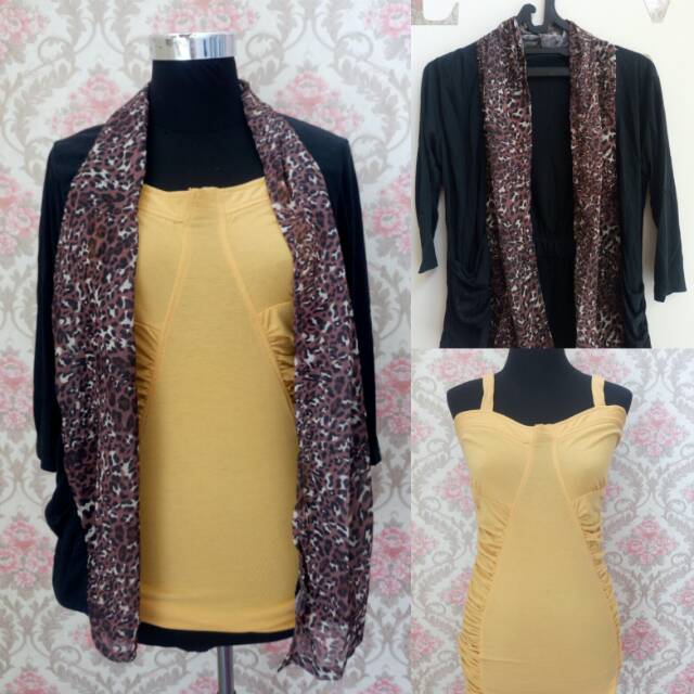 Atasan Cardigan Set Tanktop