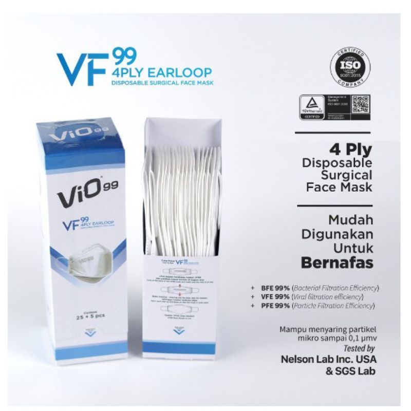 Masker Vio VF99 Earloop Isi 30 pcs