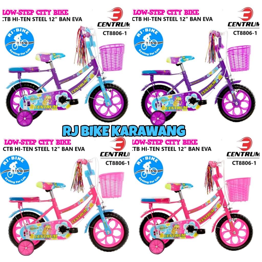 Sepeda Anak Perempuan Mini 12 inch CENTRUM 8806-2/1 dan 8809-8 pony Ban Mati EVA