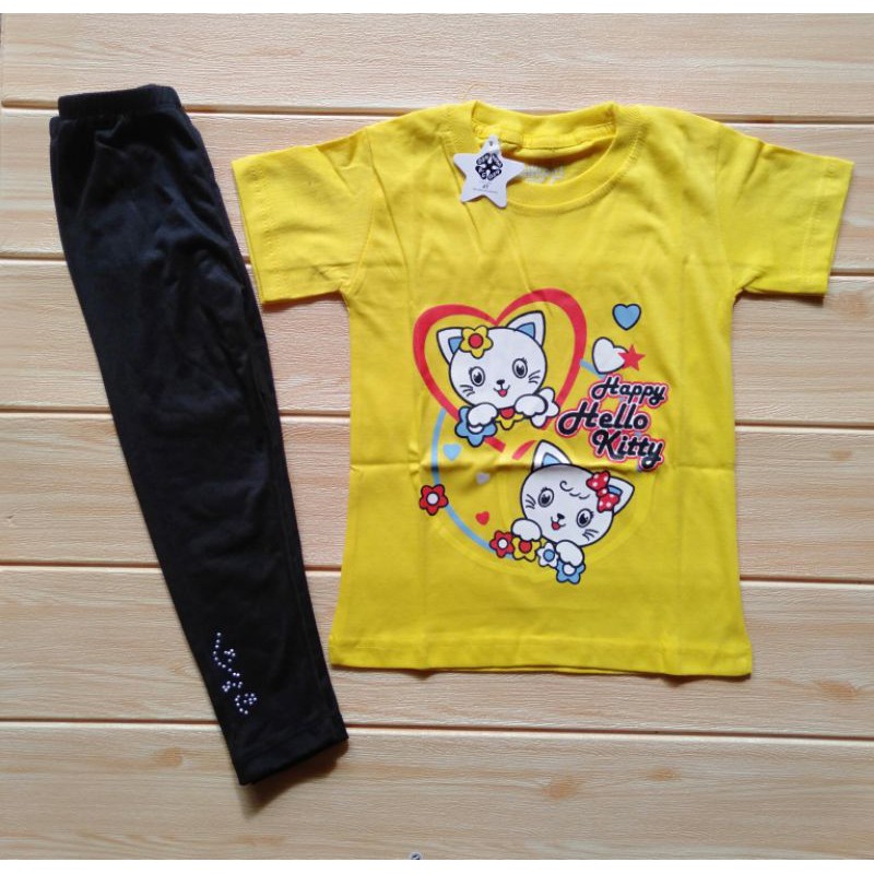 (COD) Kaos Terbaru + Legging (usia 2-7 th)