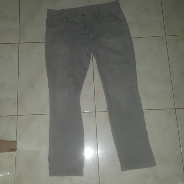 Celana Jeans panjang pria wanita Preloved Second Bekas abu-abu