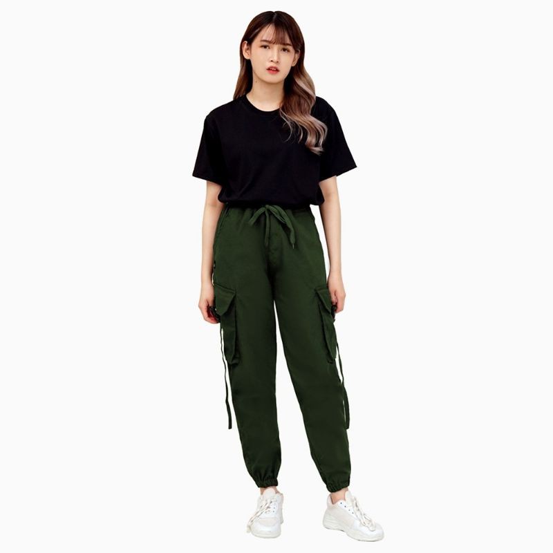 Celana Panjang Jogger Cargo Hypebeast Training wanita Keren Terbaru - Artura