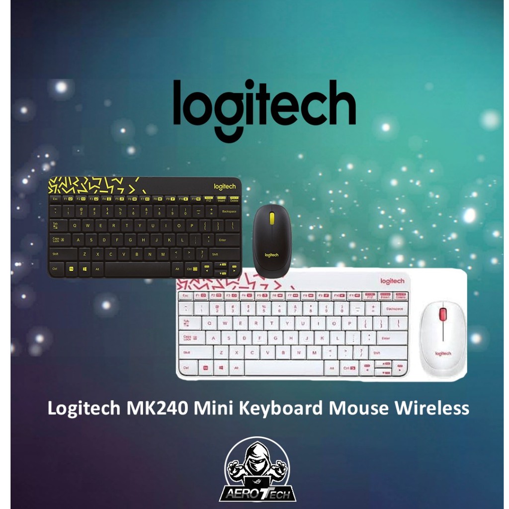 Keyboard Mouse Wireless Mini Logitech MK240