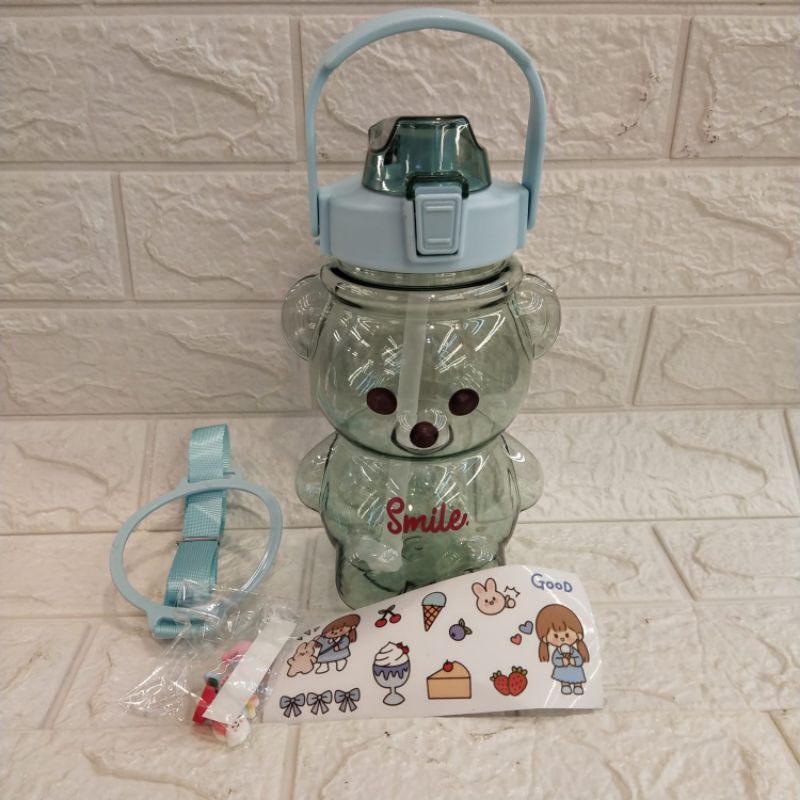 BOTOL MINUM POLOS MOTIF BERUANG 1100ml//BOTOL MINUM VIRAL