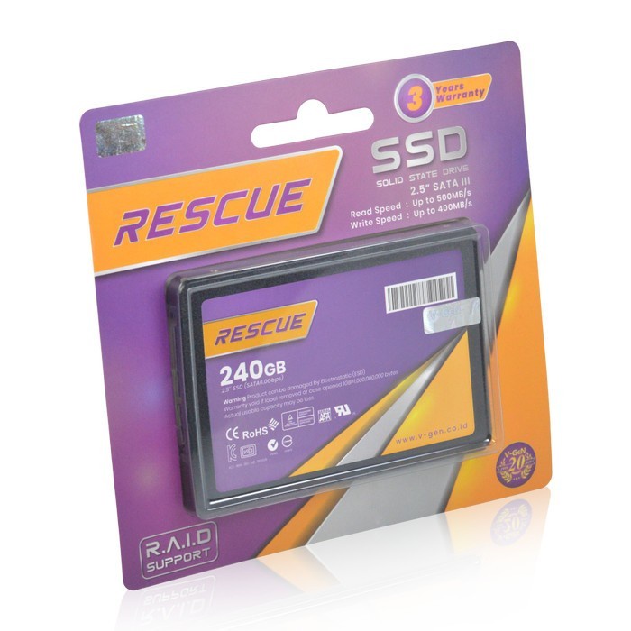 SSD SOLID STATE DRIVE VGEN RESCUE 240GB V GEN 240 GB SATA III 3 GARANSI RESMI