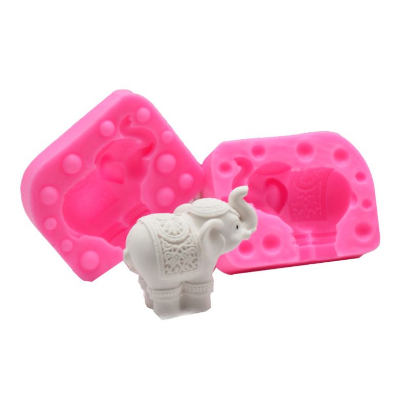 SIY  DIY Baking 3D Elephant Modeling Mold Fondant Chocolate Cake Decoration Handmade Soap Silicone Molds