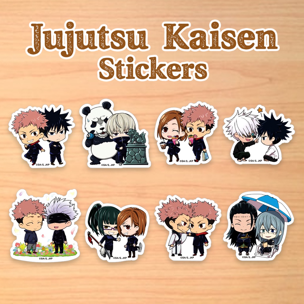 

8pcs Jujutsu Kaisen Sticker Stiker Waterproof Anti Air JJK Chibi Stickers Anime Itadori Yuji Nobara Megumi Gojo Sukuna Maki Inumaki Panda Nanami Yuta Junpei