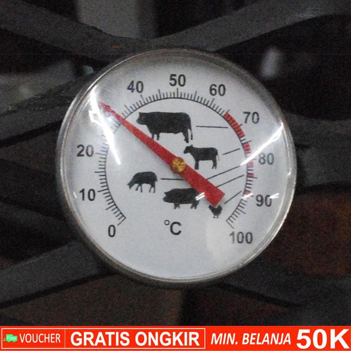 Grab Medan Thermometer Food Meat Gauge Instant Read Probe Bbq D9144 - Silver