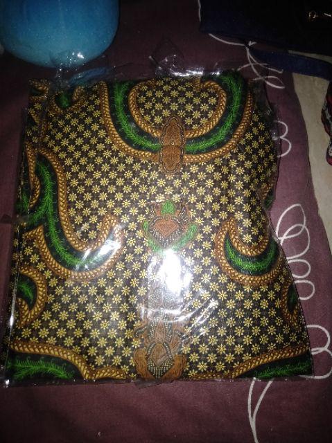 Kemeja Batik Lengan Panjang 021 Risna Batik Hrb026 Hem Batik Murah Seno Sogan Bakung Padi Manggar C8