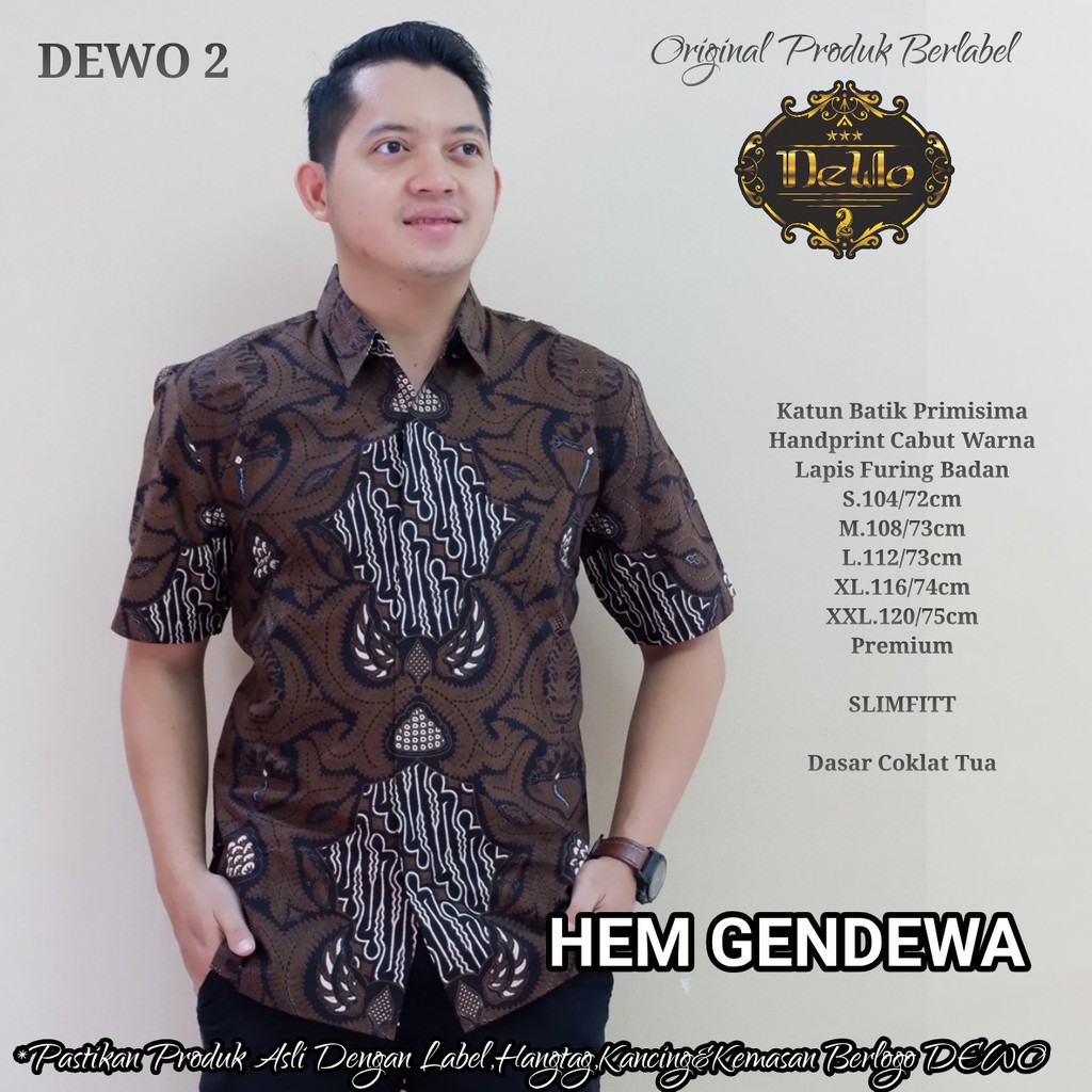 GENDEWA COKLAT DEWO BATIKSOLOAMANAH KEMEJA BAJU BATIK PRIA SOLO LENGAN PENDEK PANJANG LAPIS FURING ATASAN BATIK PREMIUM MODERN KATUN HALUS MODHANG 2 BIMASENA ABINAWA DEWARI ADYATAMA GARDHANA WIWASATA KOPI HITAM ADIKARA RAGNALA GARUDHAYASA YUDHISTIRA PUTIH