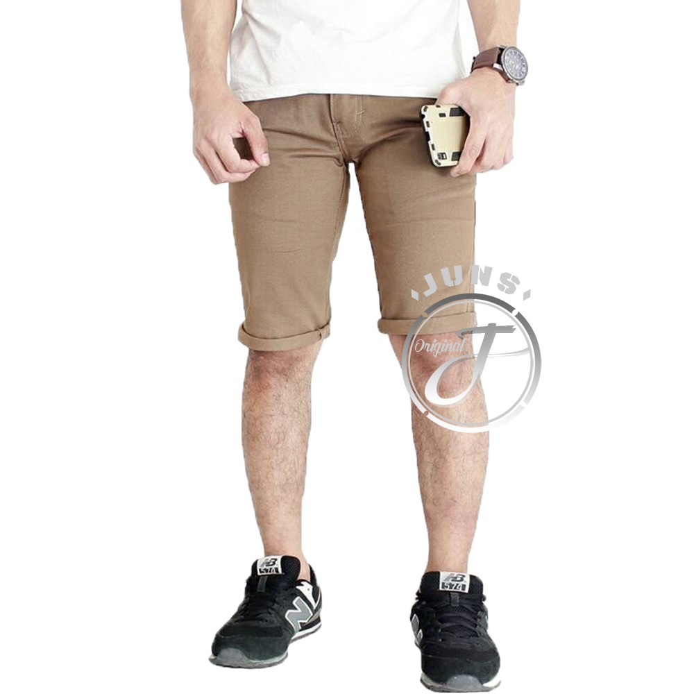 Celana Chino Short Pant Original Malmo Light Brown