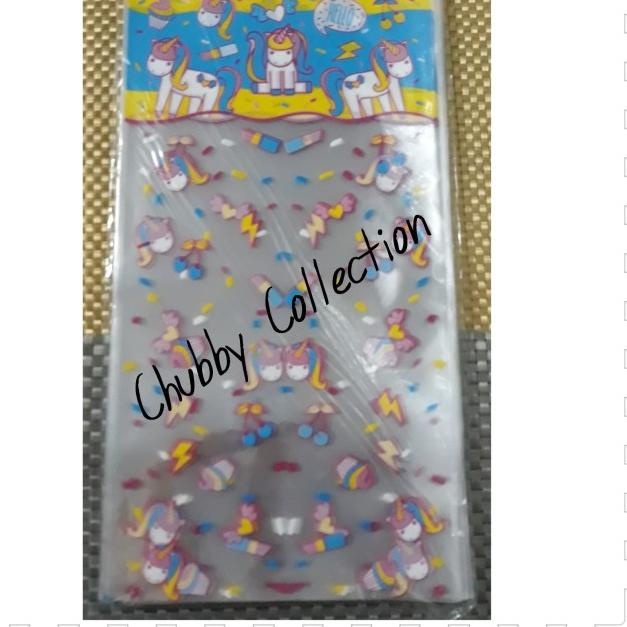 

Plastik Goodie Bag - Plastik Souvenir Ultah - Motif Unicorn - Biru