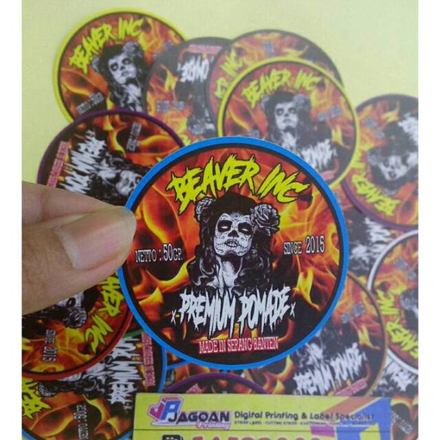 

STIKER LABEL PRODUK/STIKER KEMASAN/LABEL KEMASAN POMADE