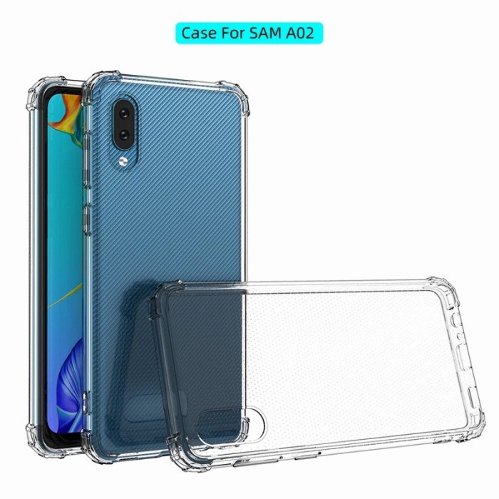 H8 Anti Crack Samsung Galaxy A02 M02 Soft Case Anti Crack Case Cover Silikon - Clear