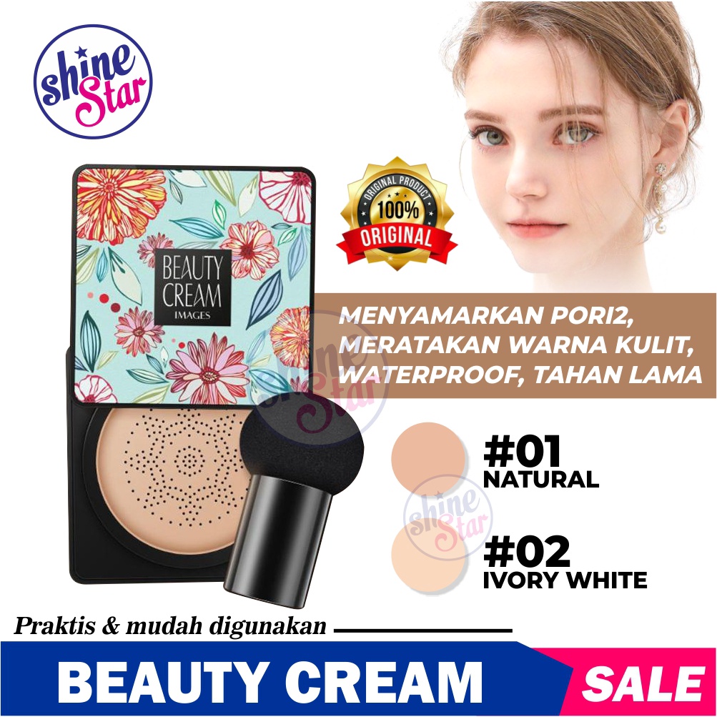 [BISA COD] Beauty Cream Images Bedak Glowing Anti Air Tahan Lama Korea - Foundation Ori Waterproof / Bedak Basah Powder Images BB Cream Korea Original Mushroom Cushion Foundation / Bukan Bedak Padat