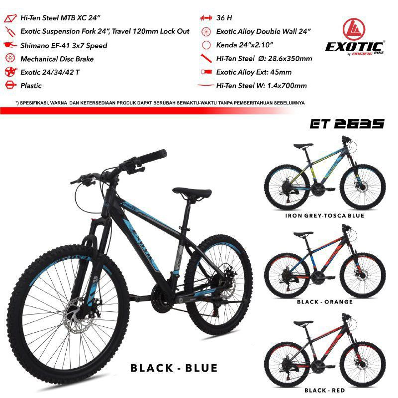 Sepeda Gunung / MTB 24" Exotic 2635