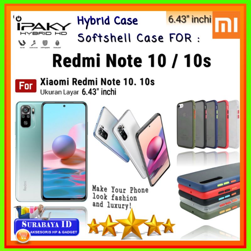Casing Case Xiaomi Redmi Note 10/Note 10s (6.43"inchi) | Soft Case HYBRID Redmi Note 10s/Note 10