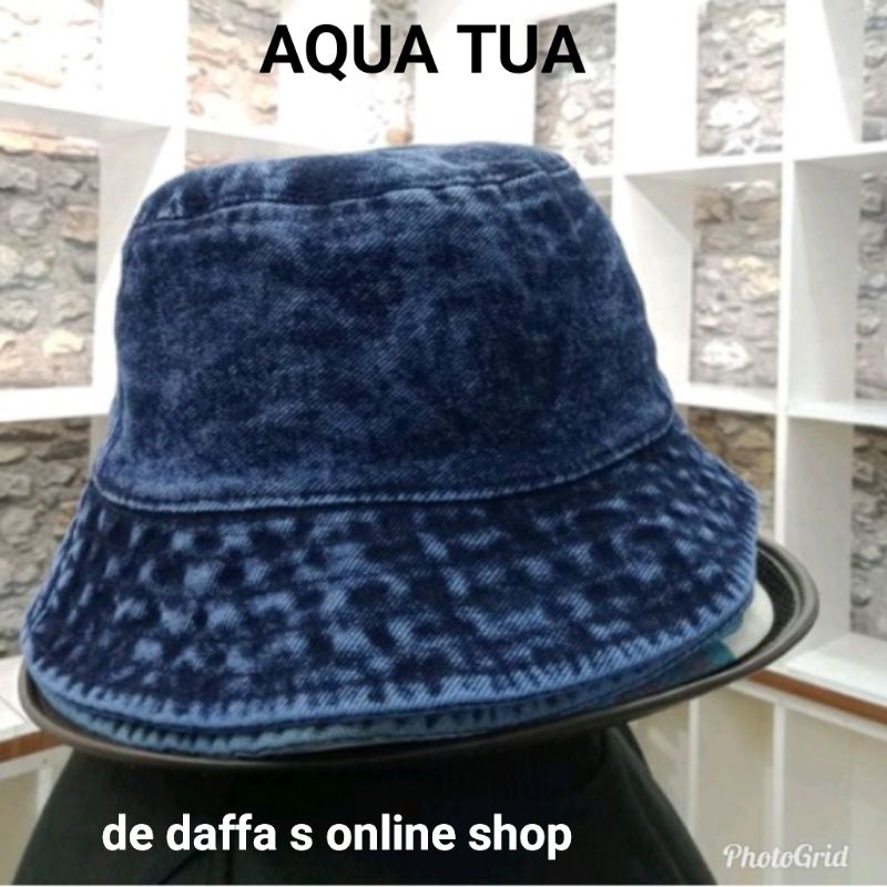 Bucket Hat Jeans Wash Unisex | Topi Bucket Spring Baru  Fashionable Terlaris