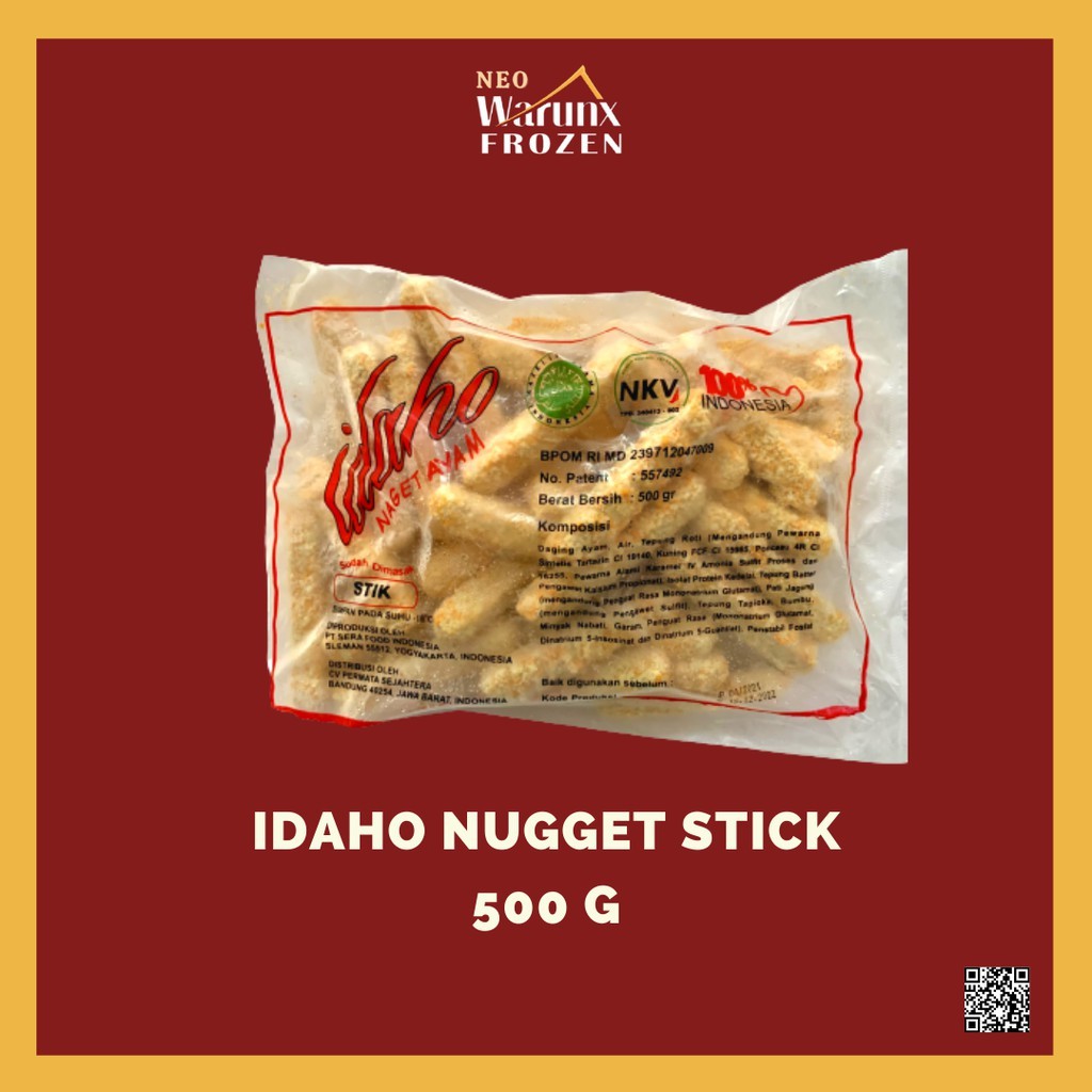 

Idaho Nugget Stick Ayam Berat 500g [HALAL]