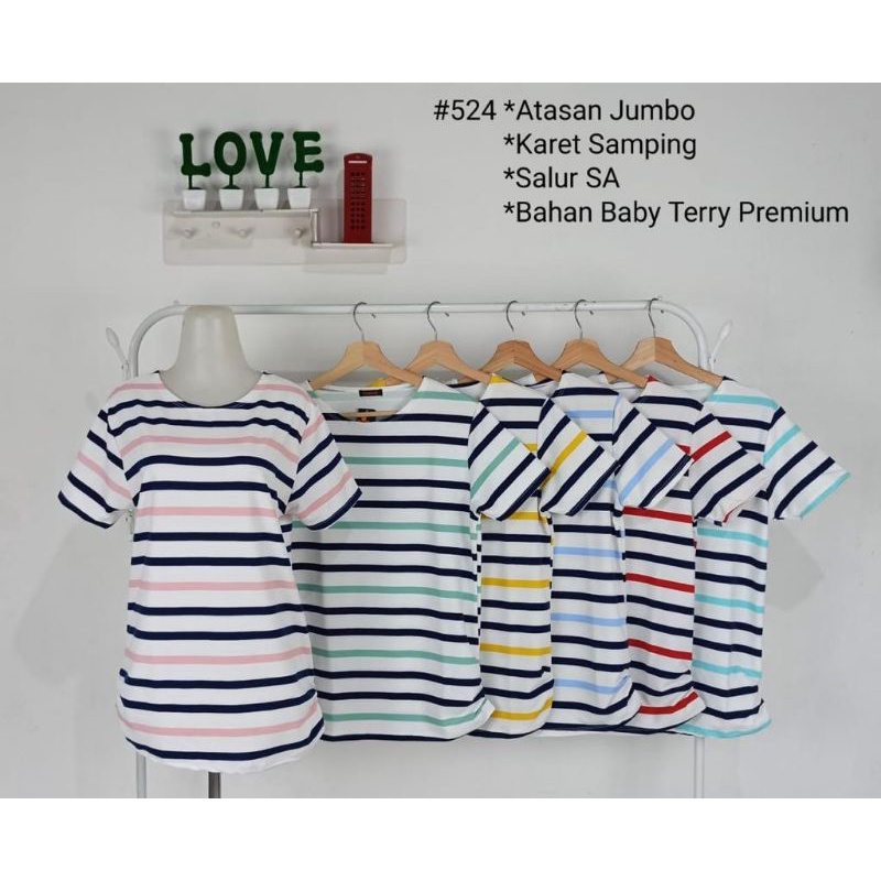 ATASAN KAOS SALUR LENGAN PENDEK JUMBO