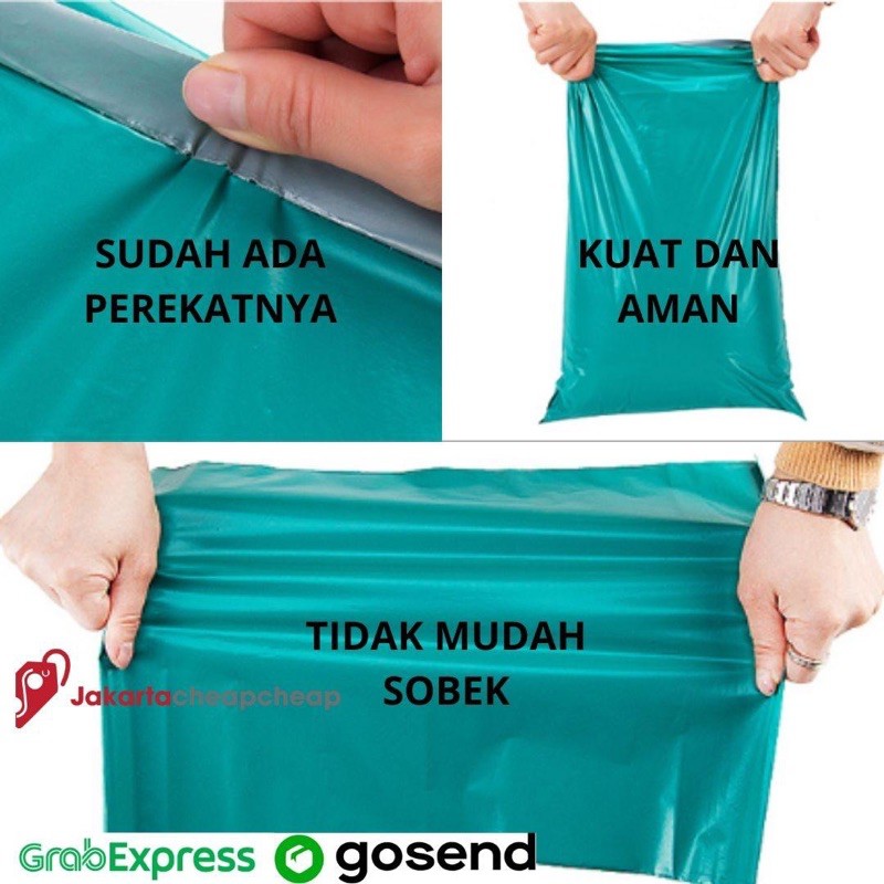 Plastik Packing Polymailer 35x45 Hijau Amplop Packing Online Termurah