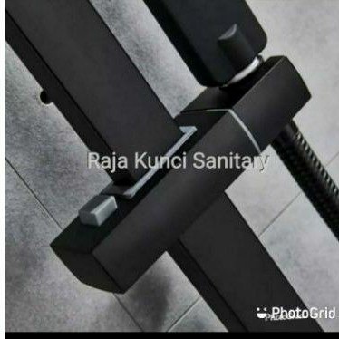 Shower Tiang Column Kotak/Shower Set Panas Dingin Stainless SUS 304 Hitam/Black/Kuningan