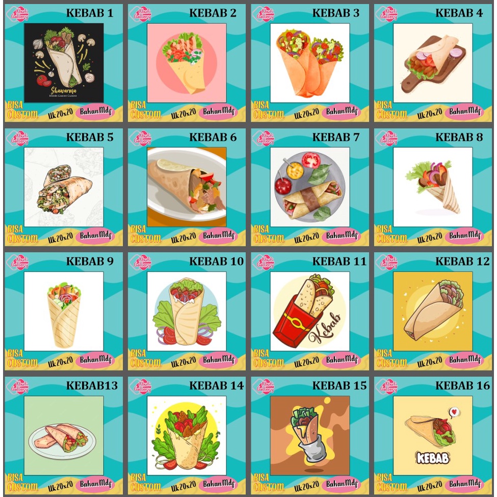 Khufi Gallery Hiasan Dinding Makanan Kebab