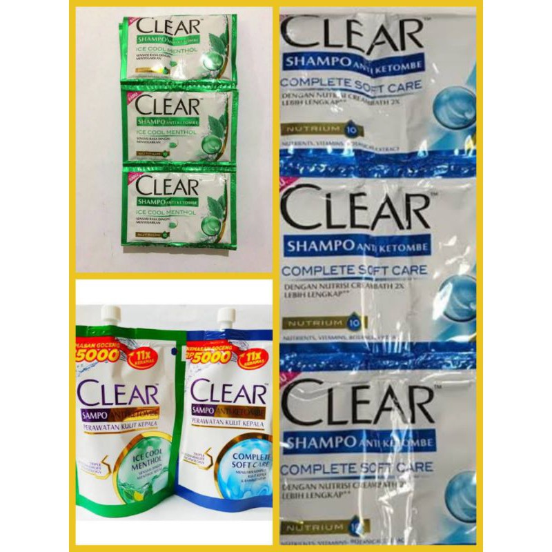 SHAMPO CLEAR RENCENG / CLEAR BOTOL 70 ML