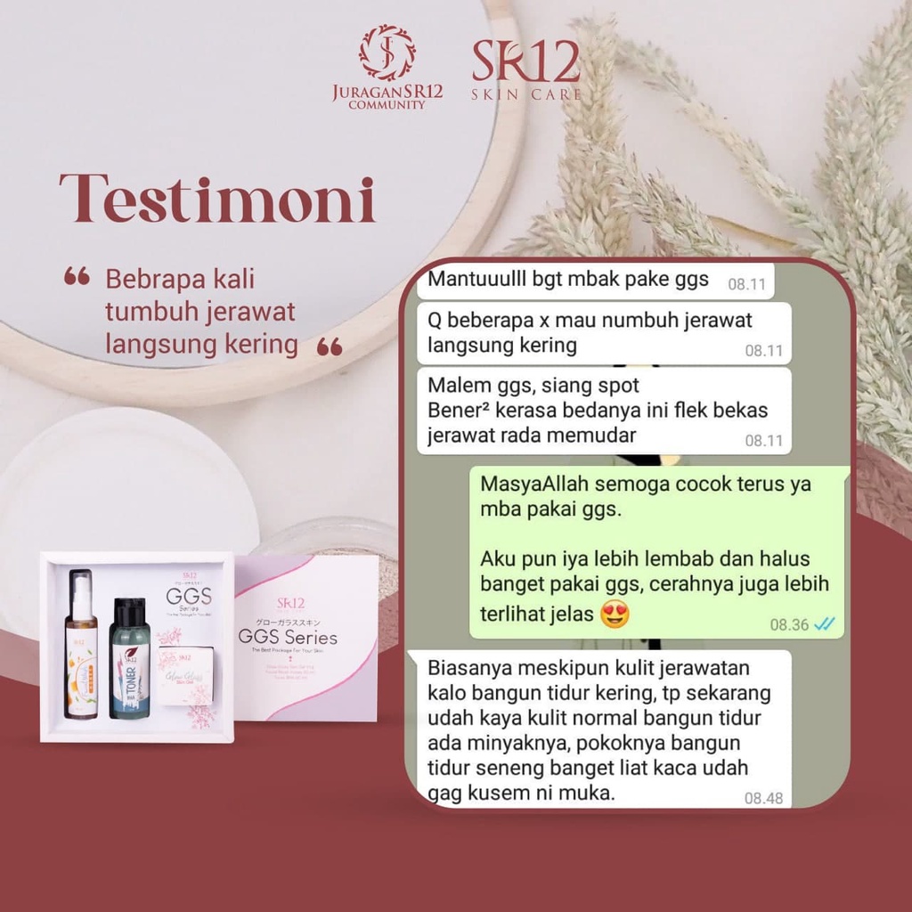 Glow Glass SR12 SR 12 Pencerah Skincare Glowing Anti Agging Krim Cream Pelembab Pembersih Penghilang Bintik Flek Hitam Bekas Jerawat Membandel Di Wajah BPOM Ampuh