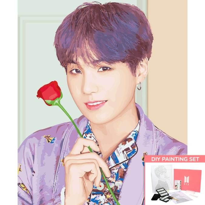 BTS DIY Paintings SUGA - Do it Yourself Lukisan BTS termurah