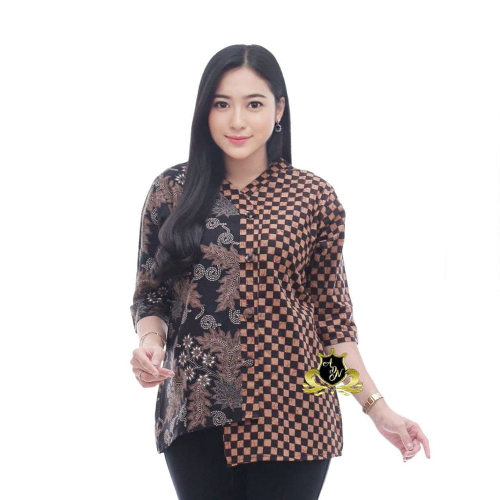 COUPLE BATIK NEW HEM BLUS BLOUSE TRENDING INTERNATIONAL COUPLE SERAGAM TERLARIS