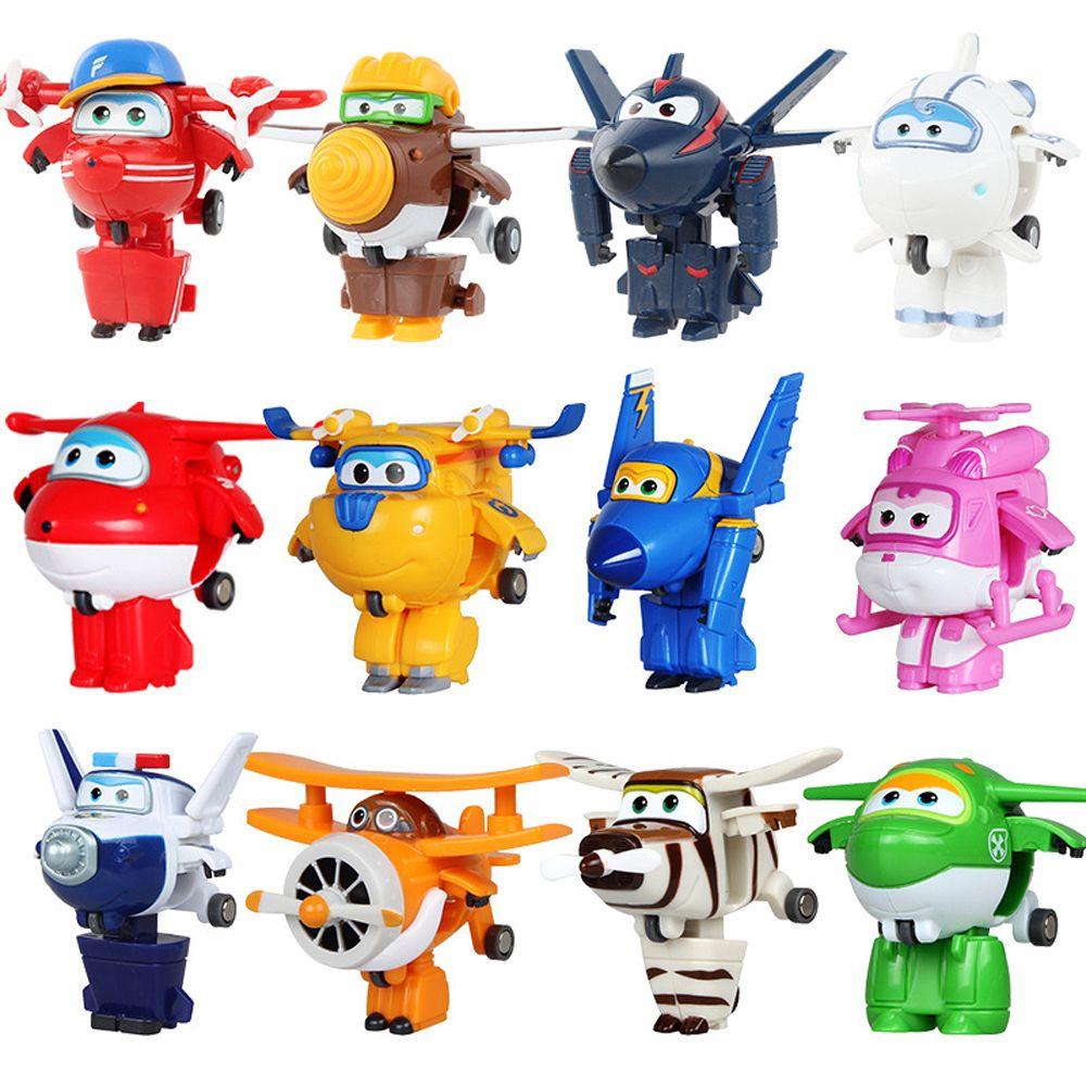 Quinton Super Wings Animasi Untuk Anak Deformasi Robot Pesawat Jett Donnie Mini