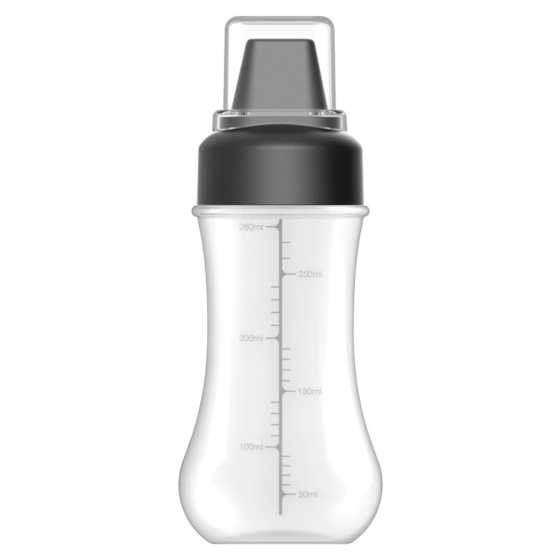 [350ml Portable Squeeze Sauce Bottle with Lid] [5 Hole Spice Dispenser with Scale] [Cooking Oil &amp; Honey &amp; Ketchup Dispensing Bottle] [Squeeze Bottle]