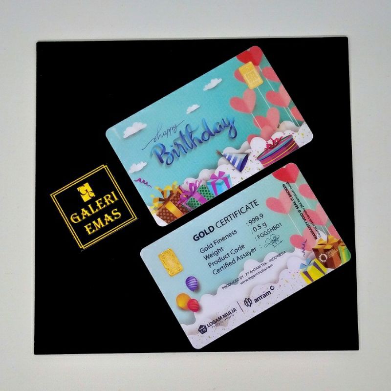 Emas Logam Mulia Antam Gift Series Happy Birthday 0,5 Gram
