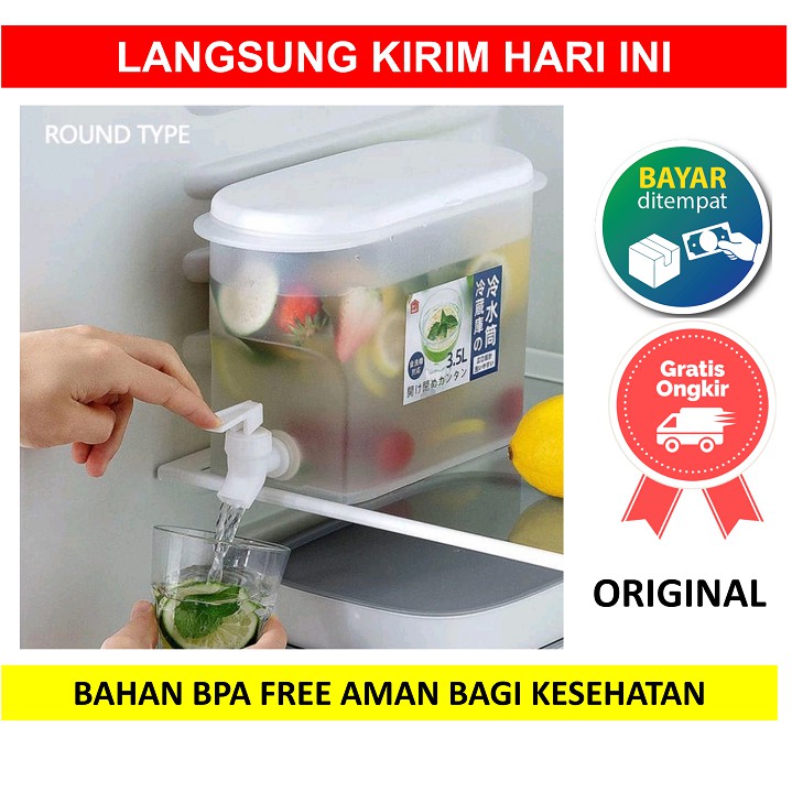 Jual Dispenser Kulkas 35 4l Liter Air Minum Jus Juice Kran Keran Botol Minum Galon Water Tank 0749