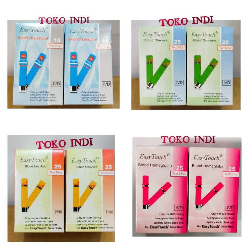 Strip Easytouch Glucose, Cholesterol, Uric Acid, Hemoglobin/Strip Easy Touch/Strip Refill easytouch