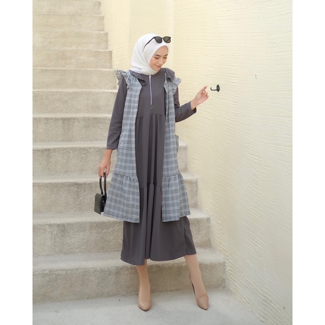 YS GROSIR GAMIS SET ROMPI SHEVA Terbaru 2022 Fashion - Gamis Set Hits