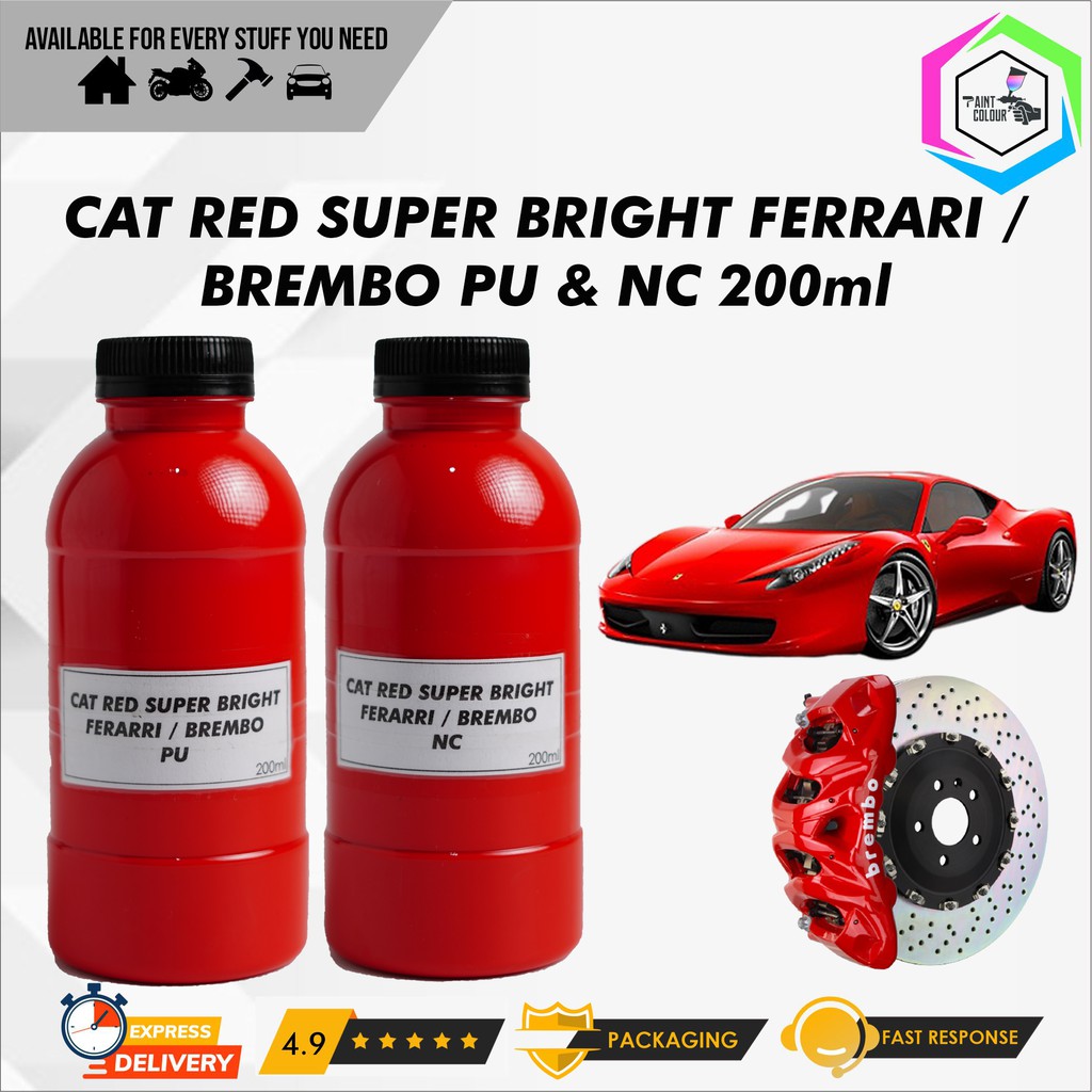 Cat Red Super Bright Ferrari Brembo PU NC 100ml 200ml