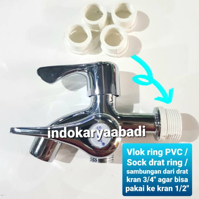 Verlop Ring Stainles 1/2 x 3/4  vring vsock Oversock Verlup Verlop Ring Stainles 1/2 x 3/4 - Vring Stainless Original SUS 304 - 1/2 Vlok RingHot /Volk Ring Kran Plastik 1/2 ke 3/4 - High Quality