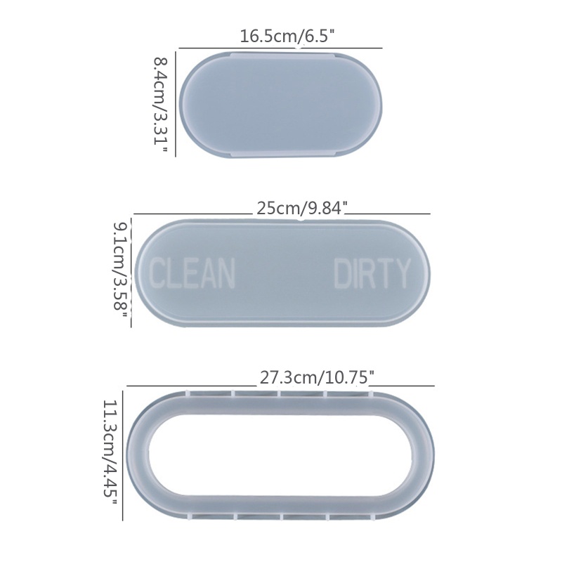 Siy 1 Set Cetakan Resin Epoksi Uv Bahan Silikon Untuk Dekorasi Kulkasmesin Cuci Piring